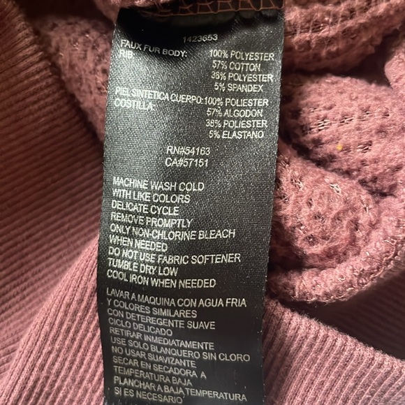 MARC NEW YORK Andrew Marc Teddy Fleece Full Zip Hoodie Jacket in Dried Rose MED - Picture 5 of 11